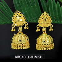 Mahavir Forming Gold Plated Jhumki Earrings  - KIK 1001 Jumkhi