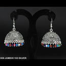 Mahavir Forming Silver Plated Jhumki Earrings  - KIK Jumkhi 103 Silver