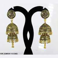 Mahavir Forming Gold Plated Jhumki Earrings  - KIK Jumkhi 113 OXD