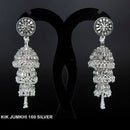 Mahavir Forming Silver Plated Jhumki Earrings  - KIK Jumkhi 169 Silver