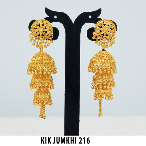 Mahavir Forming Gold Plated Jhumki Earrings  - KIK Jumkhi  216