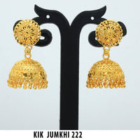 Mahavir Forming Gold Plated Jhumki Earrings  - KIK Jumkhi 222