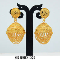 Mahavir Forming Gold Plated Jhumki Earrings  - KIK Jumkhi 225