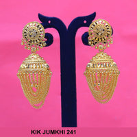Mahavir Forming Gold Plated Jhumki Earrings  - KIK Jumkhi 241