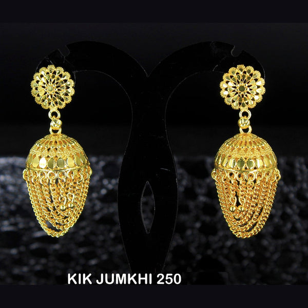 Mahavir Forming Gold Plated Jhumki Earrings  - KIK Jumkhi 250