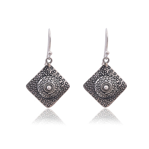 Silver Mountain Sterling Silver oxidised Earring