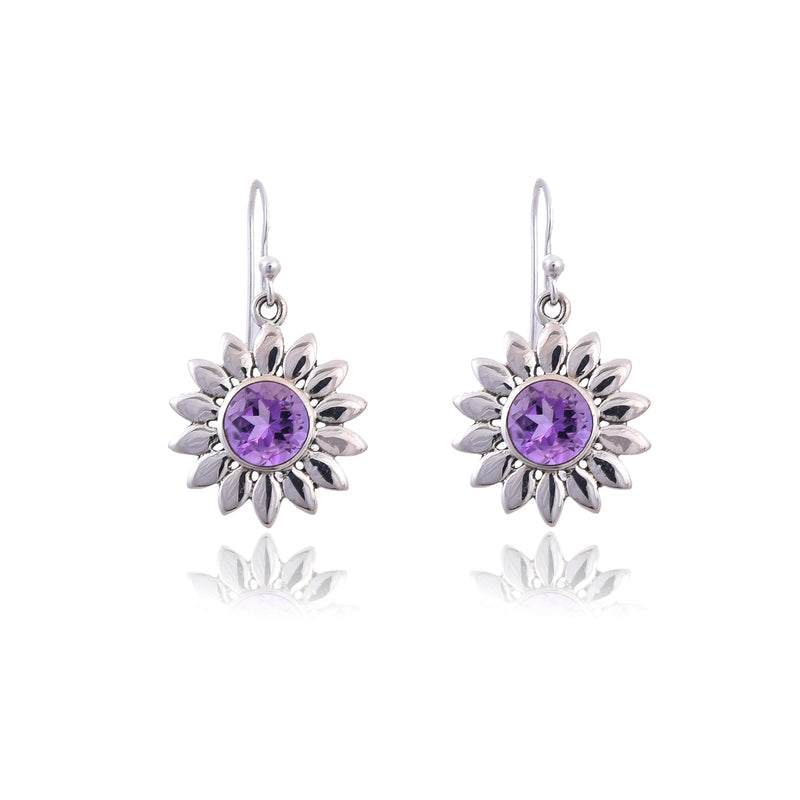 Silver Mountain Amethyst Sterling silver earring