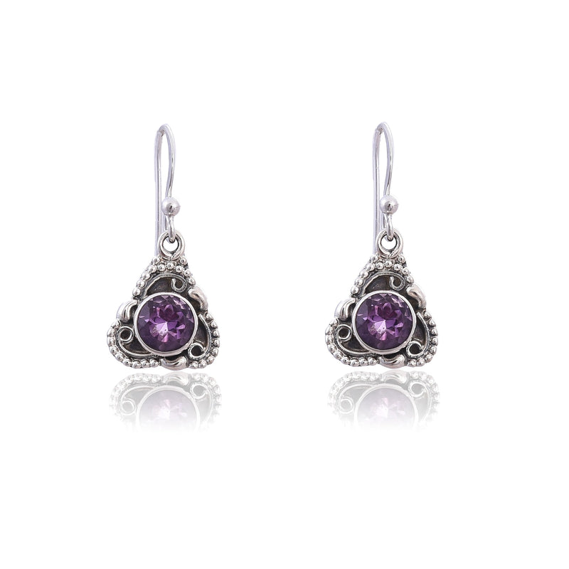 Silver Mountain Amethyst silver 925 earring