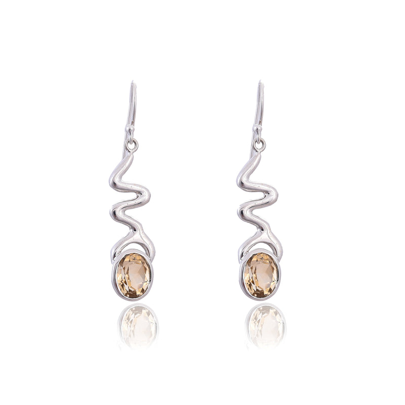 Silver Mountain Sterling Silver citrine Earring