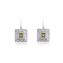 Silver Mountain 925 Sterling Silver Peridot Earring