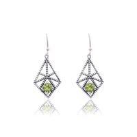 Silver Mountain 925 Sterling Silver Peridot Earring