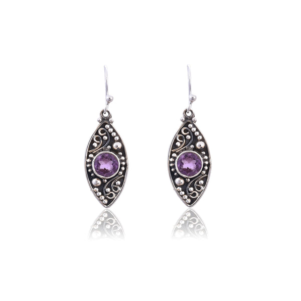 Silver Mountain 925 Silver Amethyst Earring