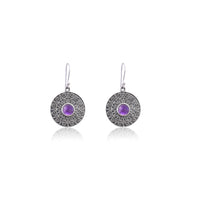 Silver Mountain 925 Silver Amethyst Earring