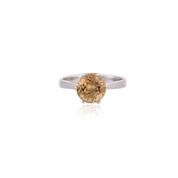 Silver Mountain 925 Sterling Silver Citrine Ring