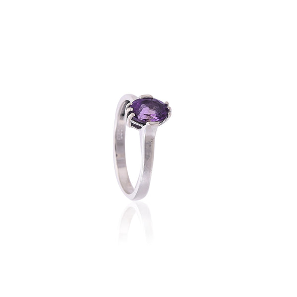 Silver Mountain Amethyst 925 Sterling Silver Ring