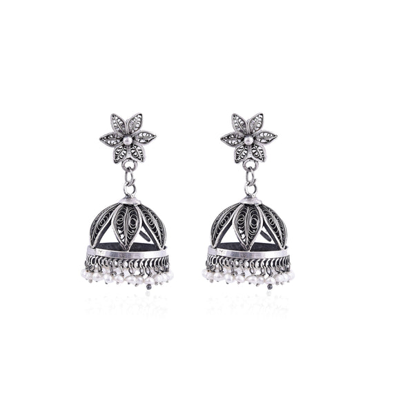 Silver Mountain 925 Sterling Jhumki Earrings