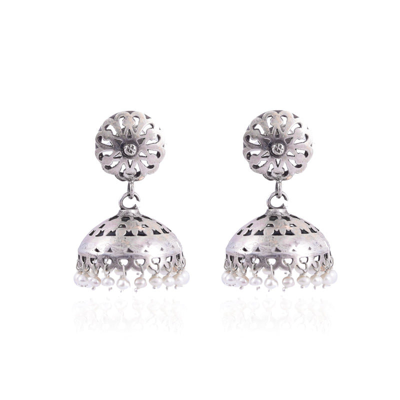 Silver Mountain 925 Sterling Jhumki Earrings