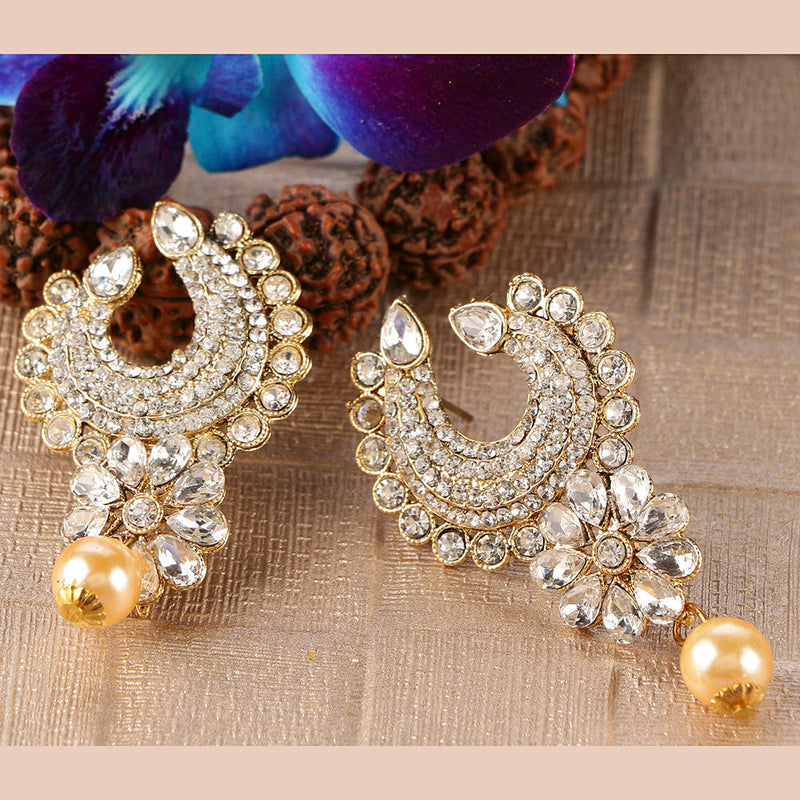 Charismatic Gold Plated Chandbali - Mata Payals Exclusive Silver Jewellery
