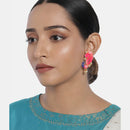 Kord Store Modish Peacock Meenakari Work Gold Plated Drop Earring For Women - KSEAR70228