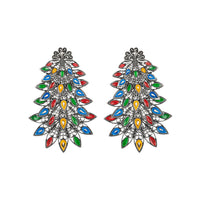 Kord Store Creative Alloy Silver Plated Meena Work Dangle Earring For Women & Girls - KSEAR70245