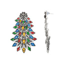 Kord Store Creative Alloy Silver Plated Meena Work Dangle Earring For Women & Girls - KSEAR70245