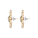 Kord Store Modern Alloy Gold Plated Meena Work Chand Shape Stud Earring For Women & Girls  - KSEAR70279
