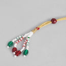 Kord Store Traditional Gold plated Ruby Green Necklace With Kamarbandh Combo Jewellery Set For Girls and Women