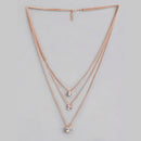 Kord Store Excellent Rose Gold and Oxidised Plated Set Of 2 Necklace combo For Girls and Women  - KSJWLRYCOMBO37