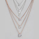 Kord Store Attractive Rose Gold and Oxidised Plated Set Of 2 Necklace combo For Girls and Women  - KSJWLRYCOMBO38