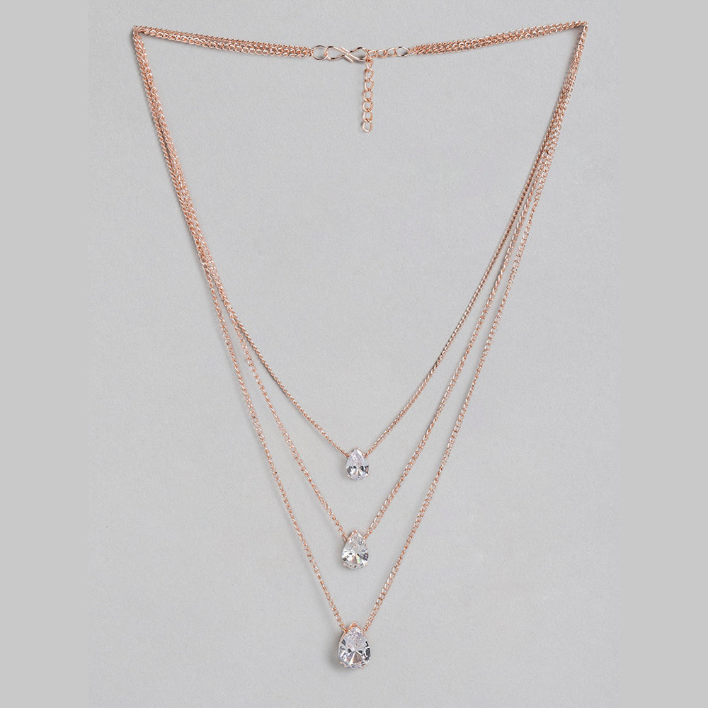 Kord Store Attractive Rose Gold and Oxidised Plated Set Of 2 Necklace combo For Girls and Women  - KSJWLRYCOMBO38