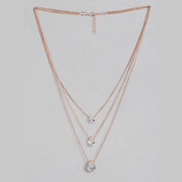 Kord Store Attractive Rose Gold and Oxidised Plated Set Of 2 Necklace combo For Girls and Women  - KSJWLRYCOMBO38