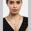 Kord Store Attractive Rose Gold and Oxidised Plated Set Of 2 Necklace combo For Girls and Women  - KSJWLRYCOMBO38