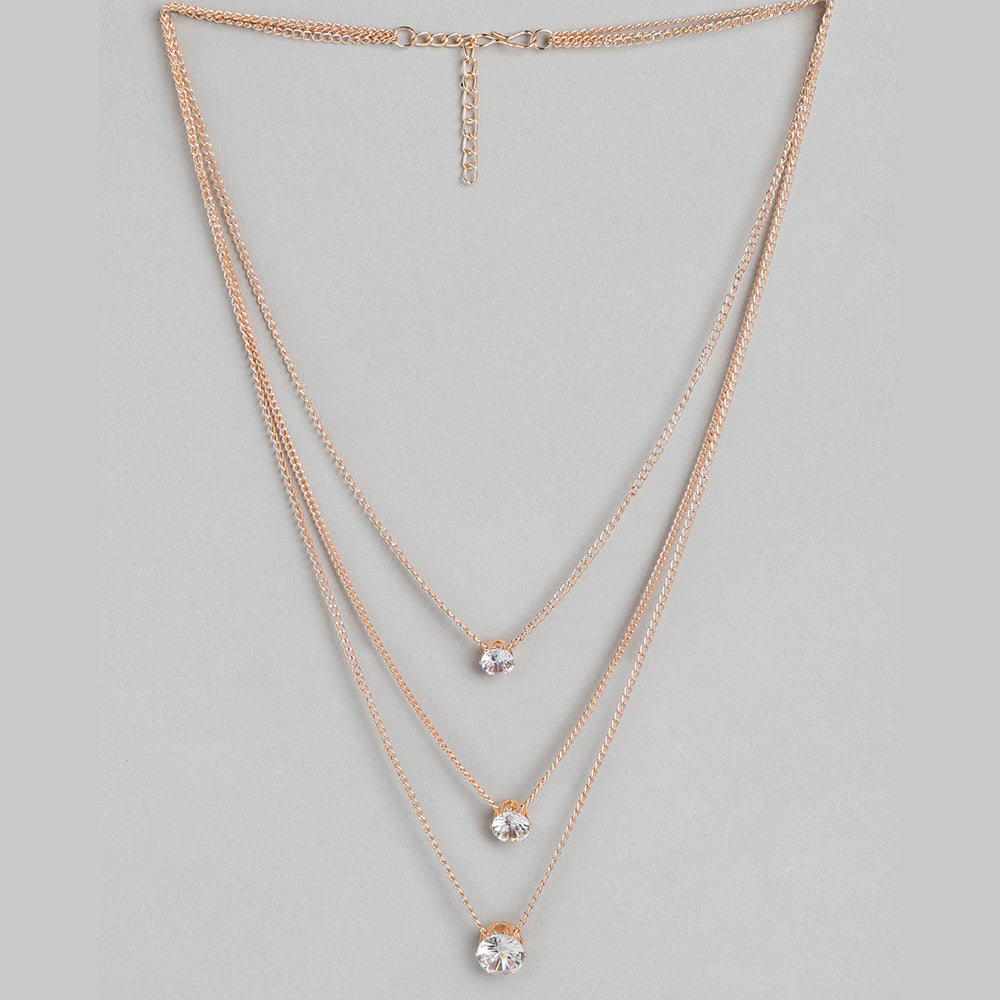 Kord Store Modern Rose Gold and Oxidised Plated Set Of 2 Necklace combo For Girls and Women  - KSJWLRYCOMBO39