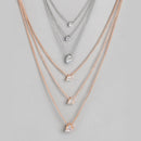 Kord Store Desirable Rose Gold and Oxidised Plated Set Of 2 Necklace combo For Girls and Women  - KSJWLRYCOMBO40