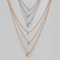 Kord Store Desirable Rose Gold and Oxidised Plated Set Of 2 Necklace combo For Girls and Women  - KSJWLRYCOMBO40