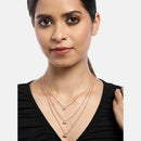 Kord Store Desirable Rose Gold and Oxidised Plated Set Of 2 Necklace combo For Girls and Women  - KSJWLRYCOMBO40