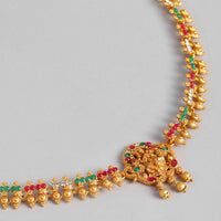 Kord Store Ethinic Gold plated Ruby and White Stone Kamarbandh For Girls and Women