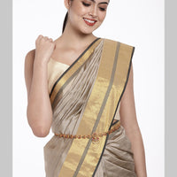 Kord Store Ethinic Gold plated Ruby and Pearl Kamarbandh For Girls and Women