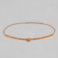 Kord Store Traditional Gold plated Ruby and White Stone Kamarbandh For Girls and Women