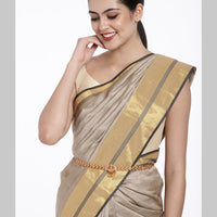 Kord Store Traditional Gold plated Ruby and White Stone Kamarbandh For Girls and Women