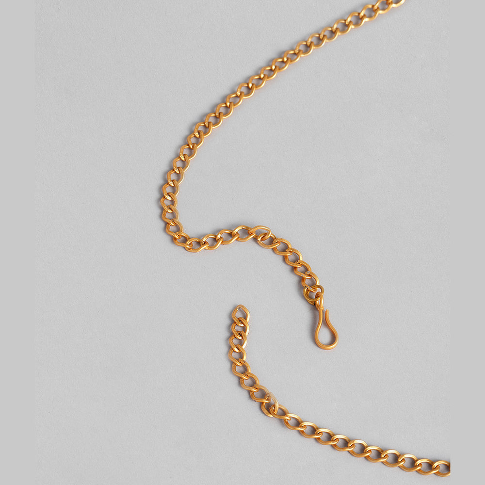 Kord Store Traditional Gold plated Ruby and Pearl Kamarbandh For Girls and Women