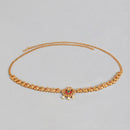 Kord Store Ethinic Gold plated Ruby and White Stone Kamarbandh For Girls and Women