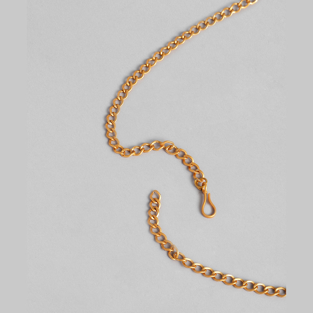 Kord Store Traditional Gold plated Ruby and White Stone Kamarbandh For Girls and Women