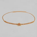 Kord Store Traditional Gold plated Ruby and White Stone Kamarbandh For Girls and Women