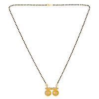 Kord Store Stylish Jewellery Mangalsutra Traditional Wedding Jewellery (22 Inch) "Vati" Pendent Designer Jewellery/Black Mani Mala Set/Back Lock For Women  - KSM90010