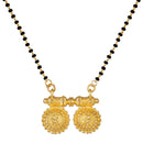 Kord Store Stylish Jewellery Mangalsutra Traditional Wedding Jewellery (22 Inch) "Vati" Pendent Designer Jewellery/Black Mani Mala Set/Back Lock For Women  - KSM90010