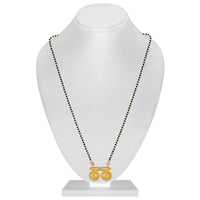 Kord Store Stylish Jewellery Mangalsutra Traditional Wedding Jewellery (22 Inch) "Vati" Pendent Designer Jewellery/Black Mani Mala Set/Back Lock For Women  - KSM90010