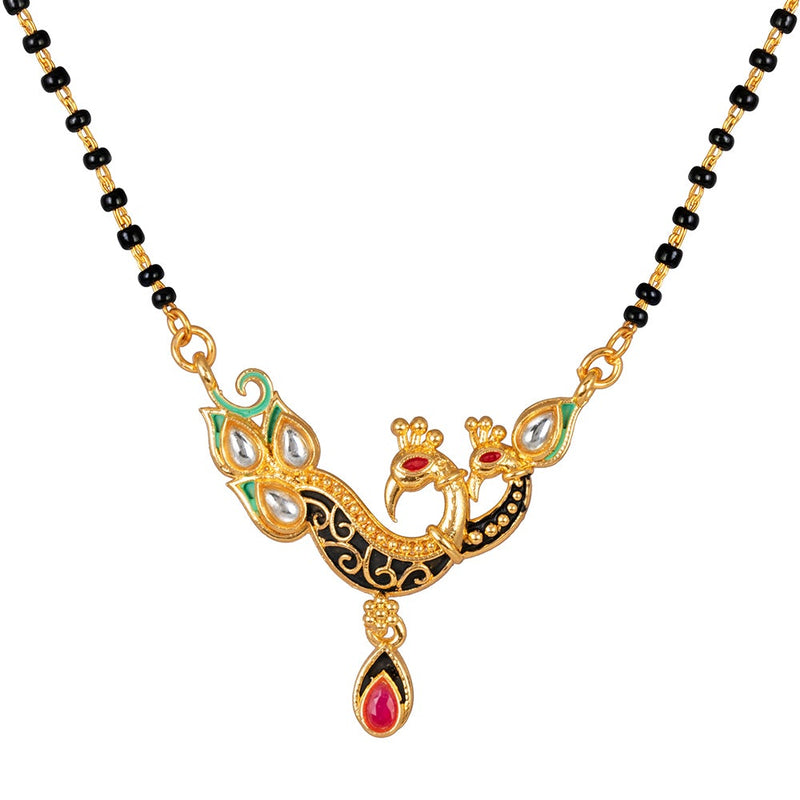 Bhavi Jewels Gold Plated Austrian Stone Manglasutra