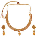 Kord Store Traditional Paisley Design Lct Stone Gold Plated Choker Necklace Set For Women  - KSNKE60053