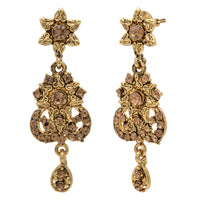 Kord Store Traditional Designer Flower Shape Lct Stone Gold Plated Choker Necklace Set For Women  - KSNKE60115